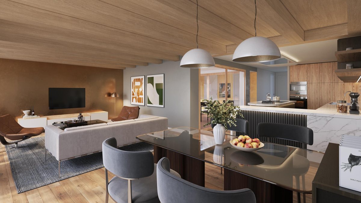 Wohnbereich der Wohnung 9